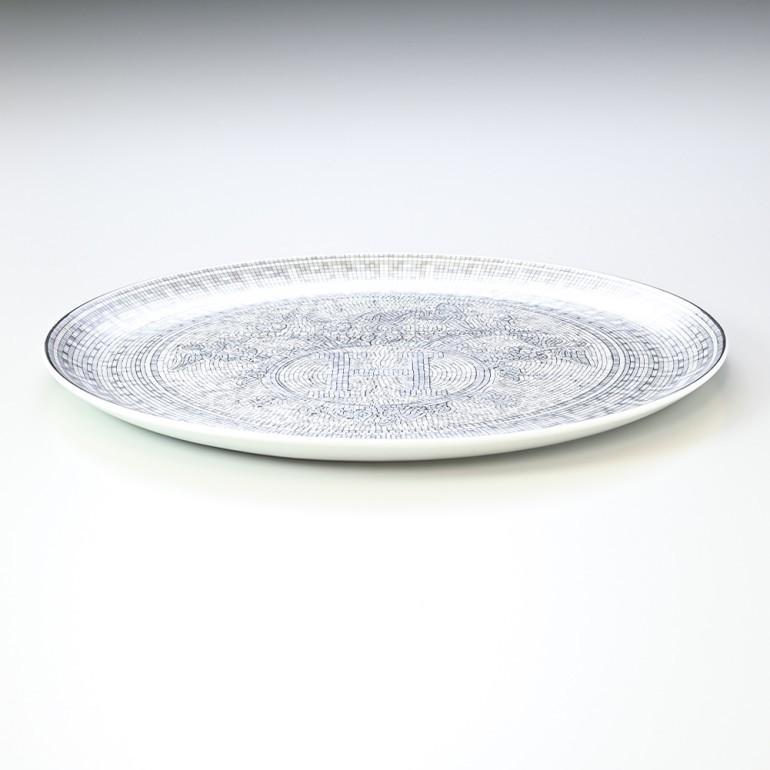 HERMES（エルメス） モザイク タルトプラッター プラチナ 035022P 32cm
