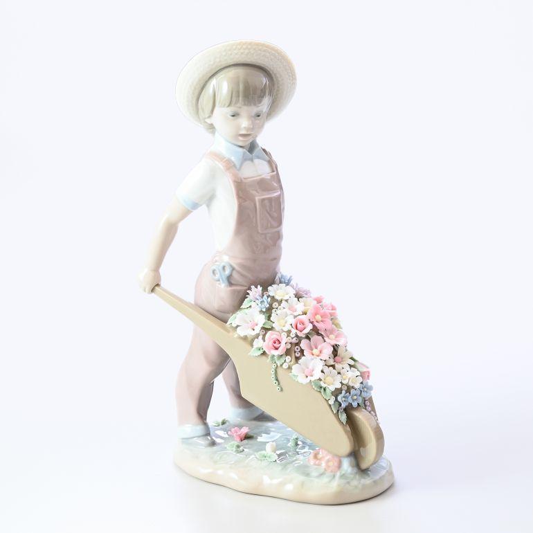 LLADRO（リヤドロ） 花車 フィギュア 人形 男の子 リアドロ フィギュ
