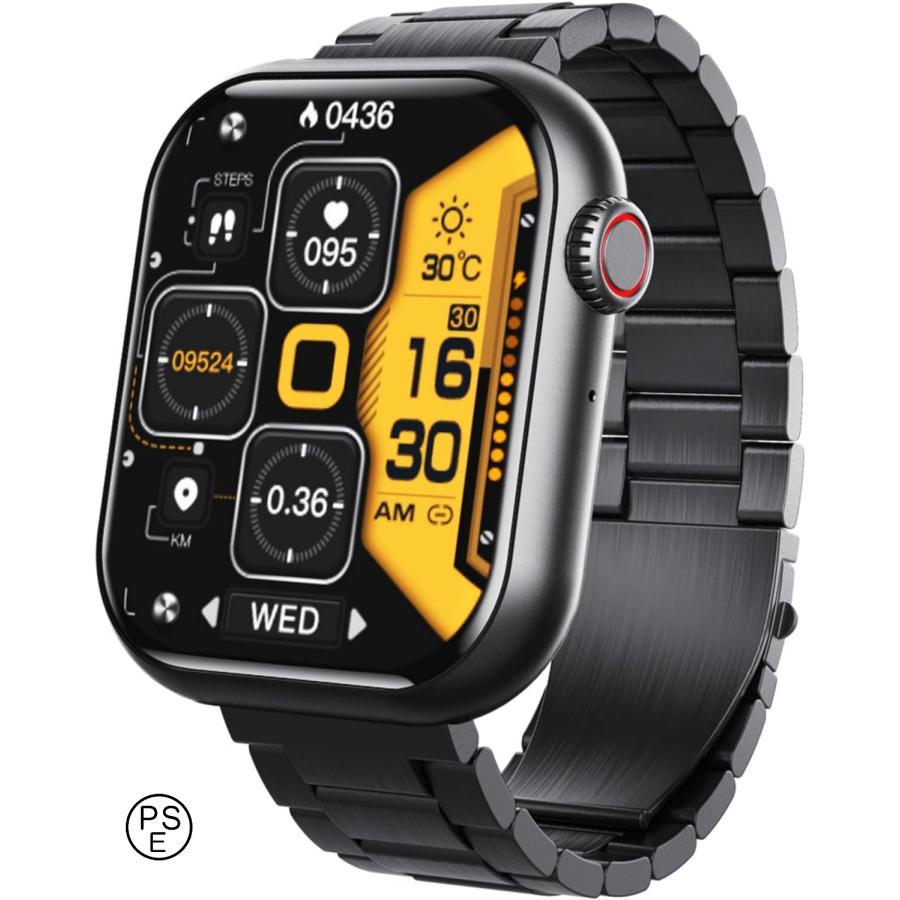 スマートウォッチ 日本製センサー 2026年新登場 1.91インチ画面 通話