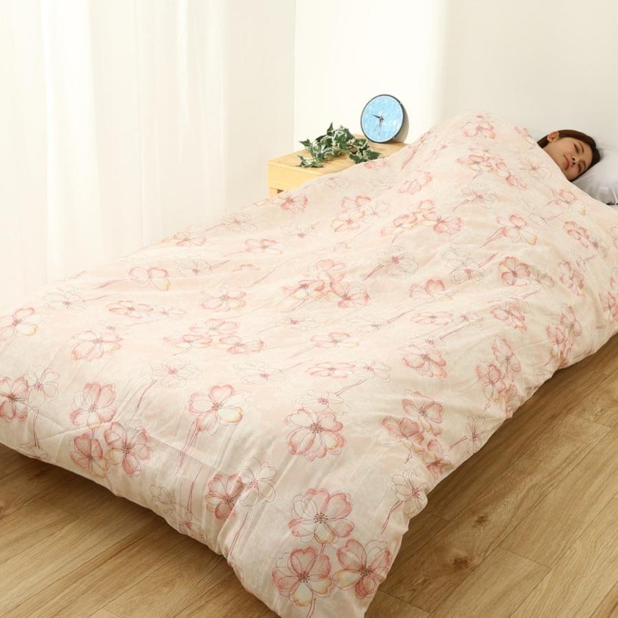 掛け布団カバー シングル 花柄 送料無料 日本製 綿100％ ガーゼ