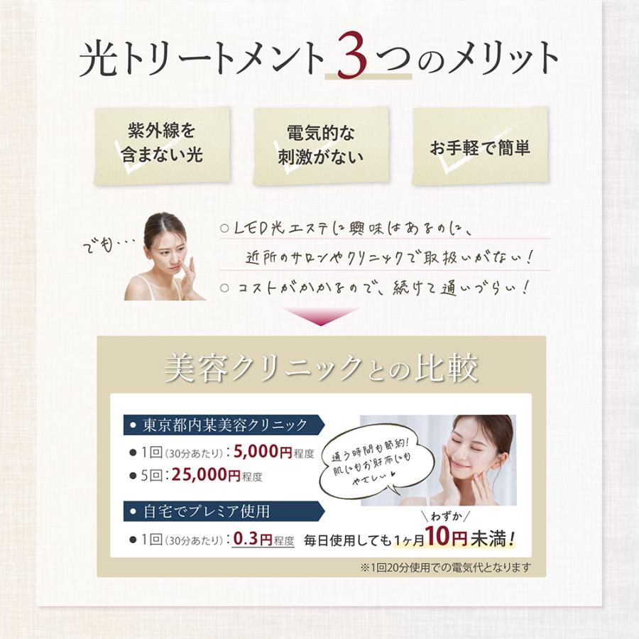 美顔器 LED プレミア LED美容ライト 6色+3色 LED美容器 LED美容マスク