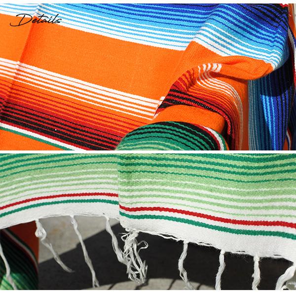 サラペ マルチカラー NO.31 メキシカン ラグ 大判 メキシコ オレンジ