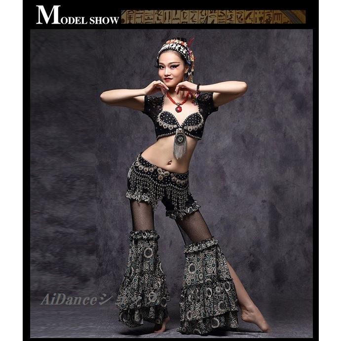 新着 ベリーダンス 衣装 チョリタイプブラ ヒップベルト 2点セット