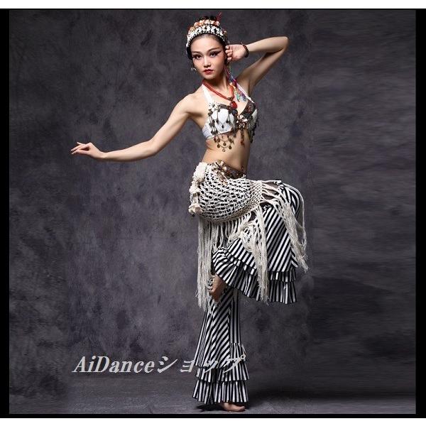 新着 ベリーダンス 衣装 ブラ ヒップスカーフ2点セット アメリカン