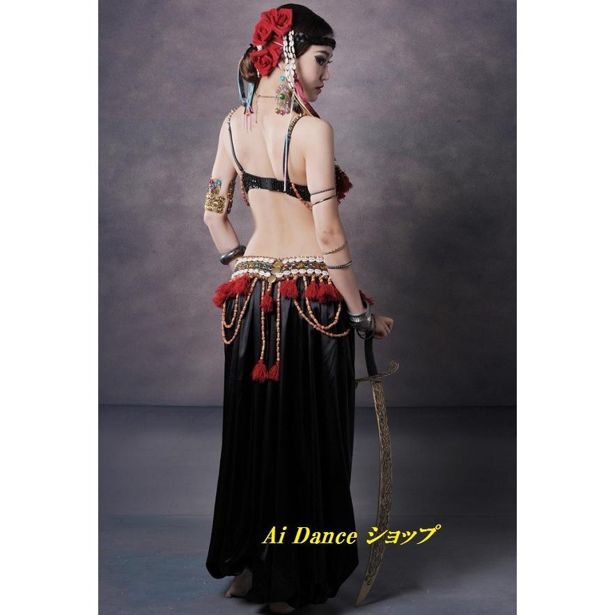 新着 ベリーダンス 衣装 エスニック トライバル ブラトップス ベルト 2