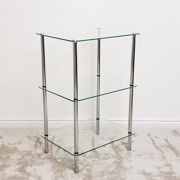 ガラスラック 四角タイプ クリア 送料無料(北海道・沖縄・離島を除く