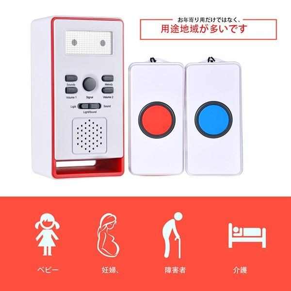 ワイヤレスチャイム 3点セット 送信器2つ 受信器 Iseebiz 介護用呼び鈴