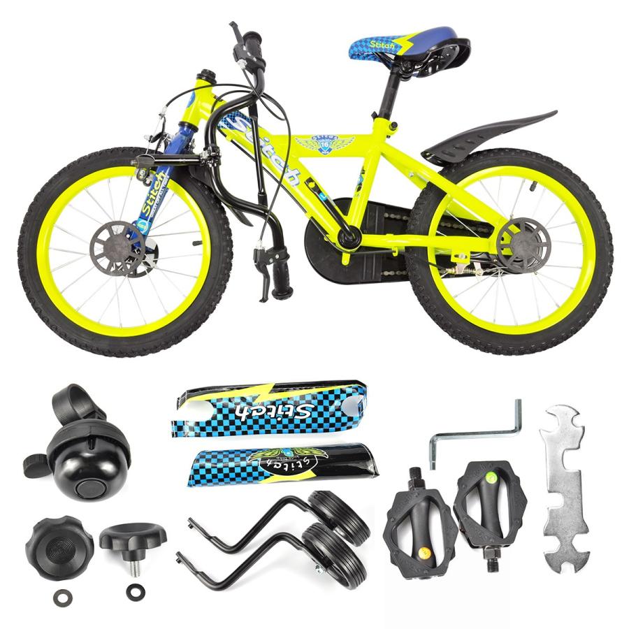 自転車 16インチ 子供用自転車 学齢児童 Cyfie グリーン 鷹さん 補助輪