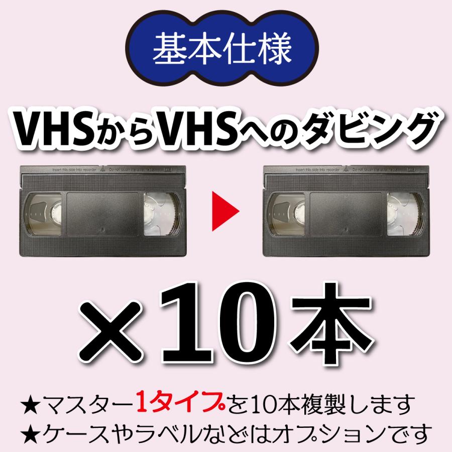 VHSダビング 録画時間46分〜60分 [10本単位] VHSビデオテープ＋コピー