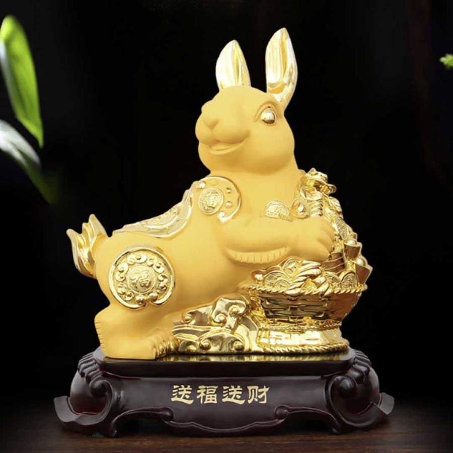 兎の置物 鉄製 風水 親子 レトロ アンティーク干支置物 コレクション