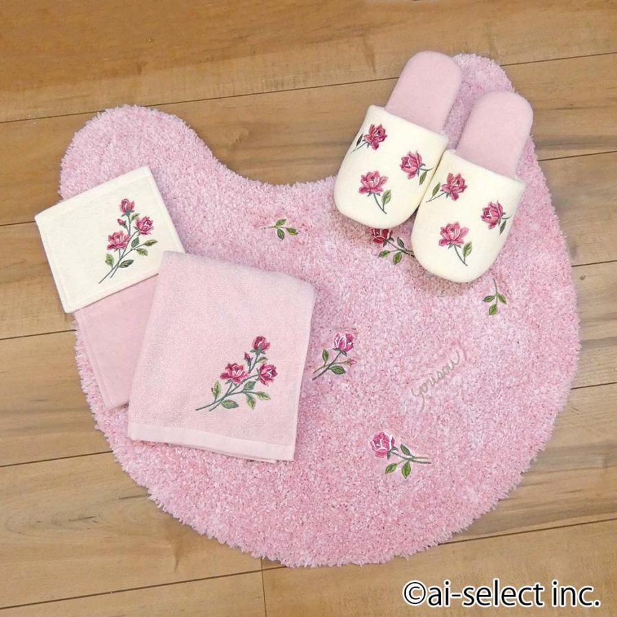 ai 即納 4点セット スイートローズトイレマット フタカバー無し 風水で