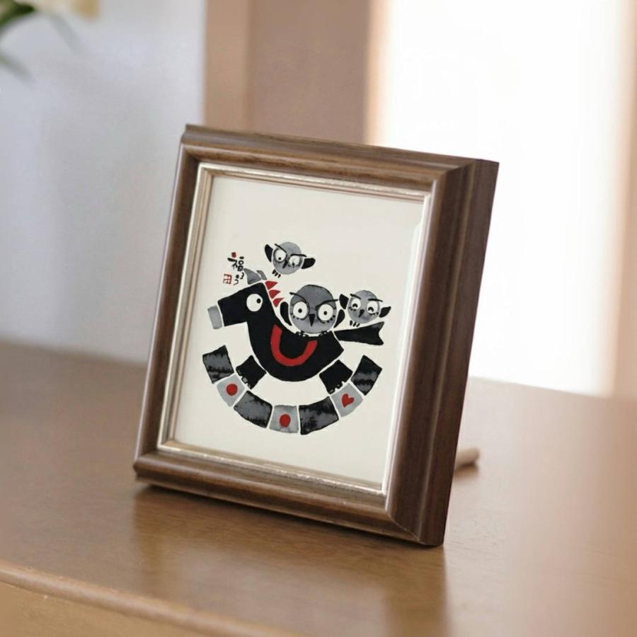 アートタイル 干支 〜午 うま〜 令和版 100×100mm / いいだ てつや