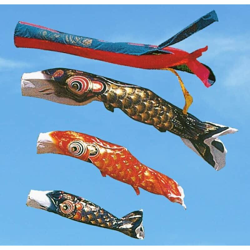こいのぼり 旭鯉 鯉のぼり 庭園用 5m 6点セット クリスタルデシン