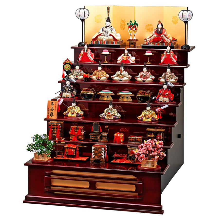 一秀 雛人形 ひな人形 雛 木目込人形飾り 七段飾り 十五人飾り 木村一