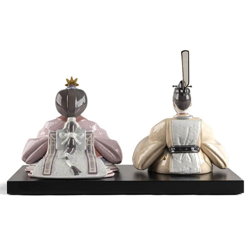 リヤドロ 雛人形 Lladro コンパクト ひな人形 雛 親王飾り Beige&Pink