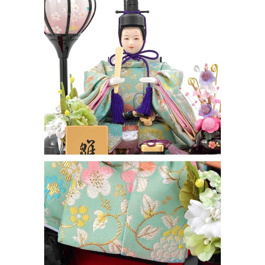 雛人形 コンパクト ひな人形 雛 ケース飾り 親王飾り 清玉作 小芥子