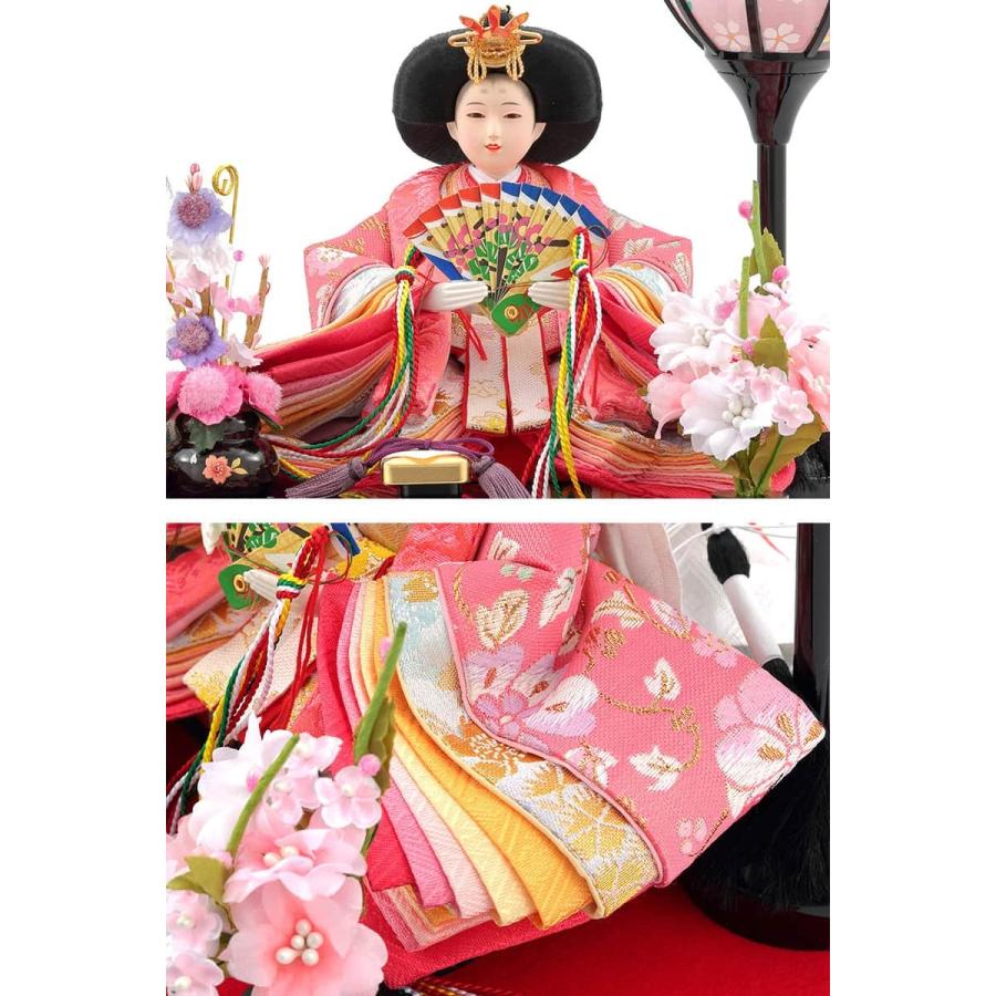 雛人形 コンパクト ひな人形 雛 ケース飾り 親王飾り 清玉作 小芥子