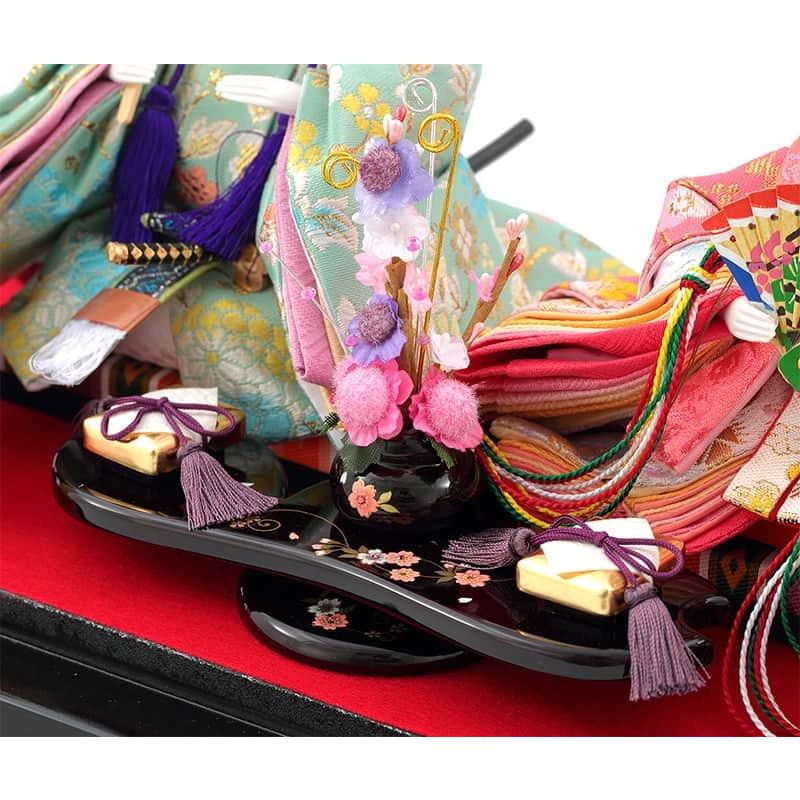 雛人形 コンパクト ひな人形 雛 ケース飾り 親王飾り 清玉作 小芥子