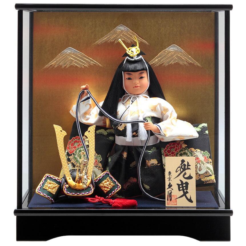 五月人形 コンパクト 久月 ケース飾り 武者人形 鎌倉 兜曳 7号 慶印7