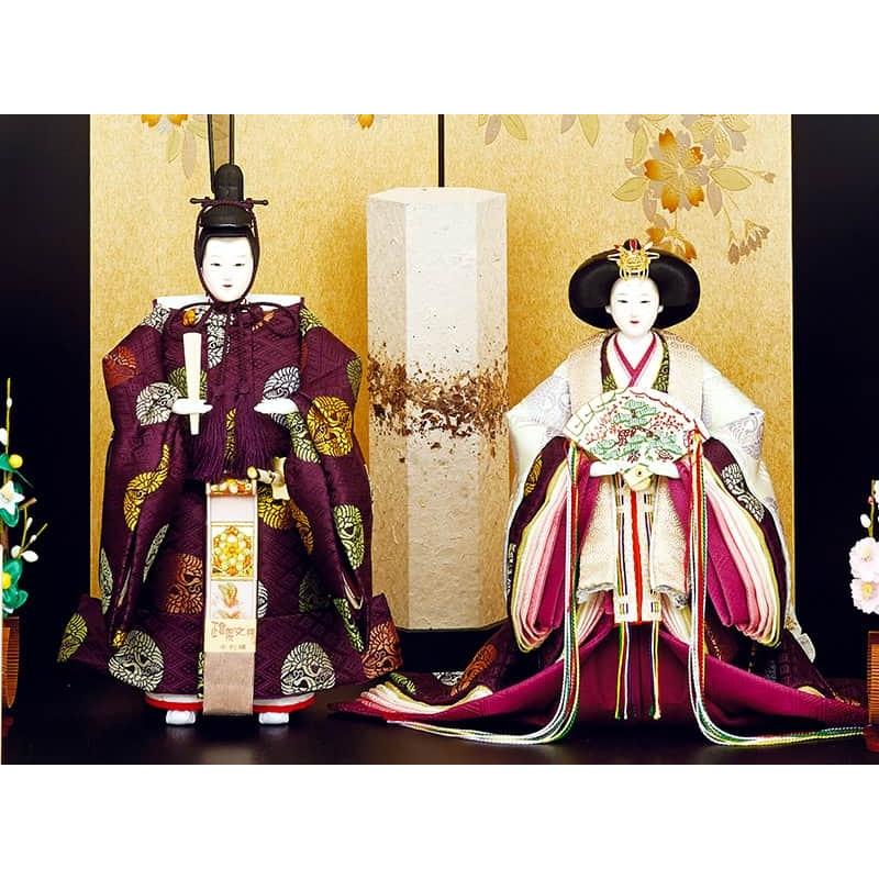 雛人形 吉徳大光 ひな人形 平飾り 親王飾り 立雛 立姿雛 束帯十二単 三