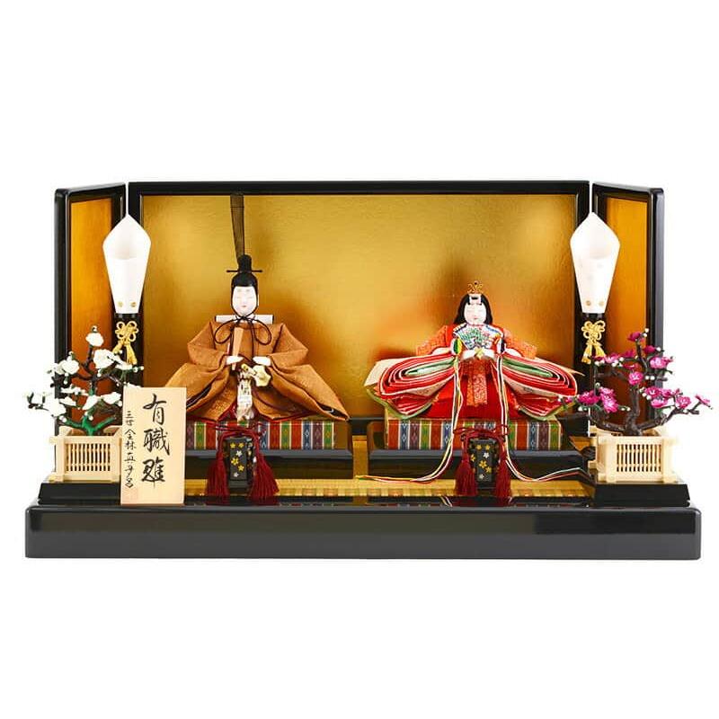 雛人形 真多呂人形 ひな人形 雛 親王飾り 平飾り 衣装着飾り 有職雛 小
