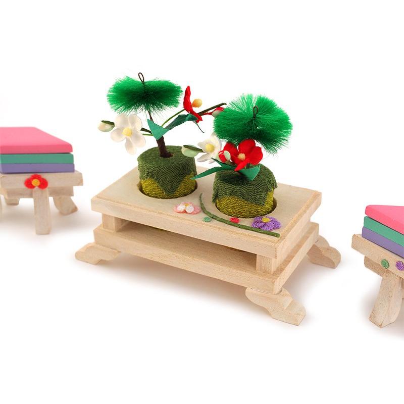 雛人形 ひな人形 雛 道具単品 花もよう 6点セット sh-hana6-no15