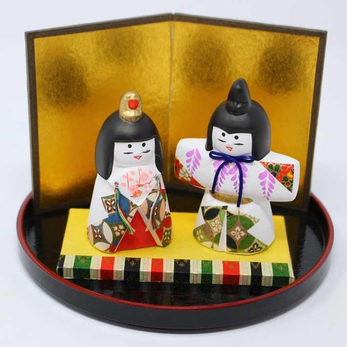 雛人形 コンパクト 陶器 立雛 ひな祭りお雛様 縁起物 和小物 和雑貨