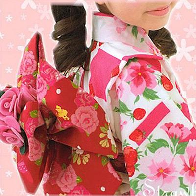 セイコマツダ（SEIKO MATSUDA） 七五三 着物 四つ身 7歳 白 ピンク