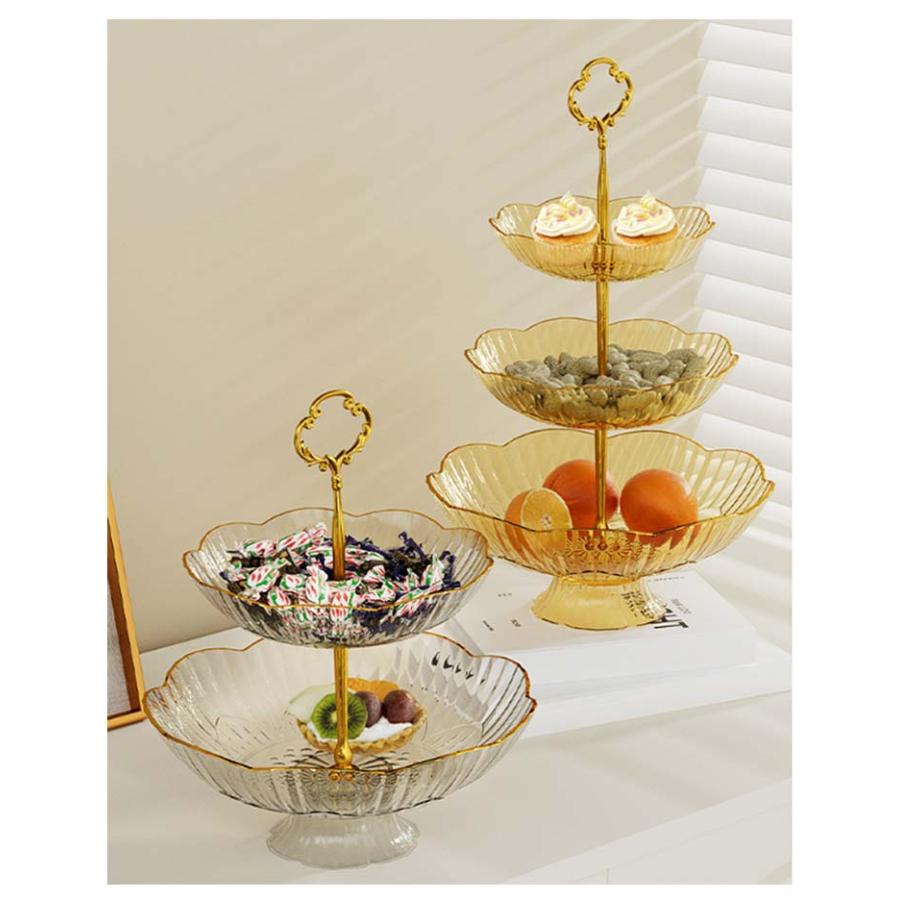 ケーキスタンド 3段 食器 アフタヌーンティースタンド クマのハンドル