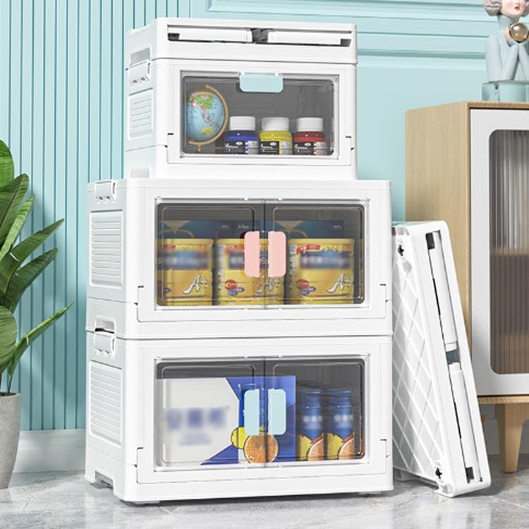 前開き 収納ボックス 折りたたみ コンテナ ボックス 大容量 蓋付き