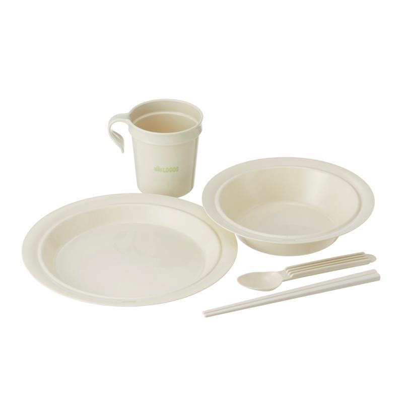 LOGOS（ロゴス） お皿・ランチボックス 箸付き食器セットBOX(6人用