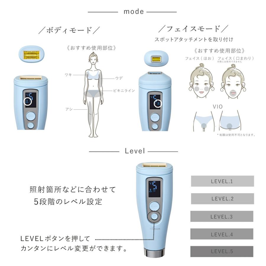 YA‐MAN（ヤーマン） 脱毛器 レイボーテ Go VIOプラス 正規品 YJEA5L