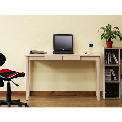 机 デスク 天然木製 引き出し付き テーブル W120×45cm ナチュラル