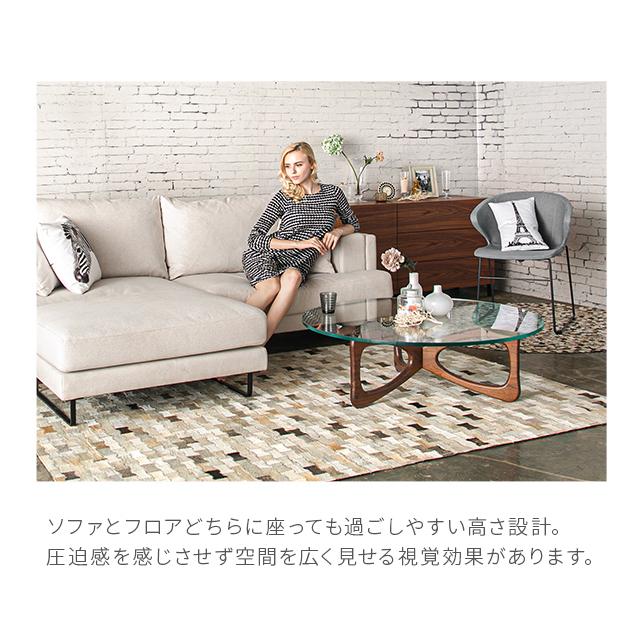 ARMONIA（アルモニア） テーブル センターテーブル 円型 木製 ガラス