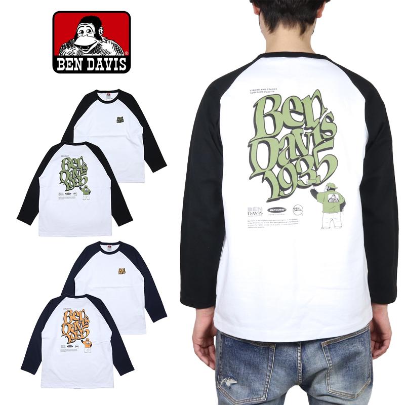 ベンデイビス ロンT BEN DAVIS 9分袖Tシャツ 長袖Tシャツ ラグランTEE