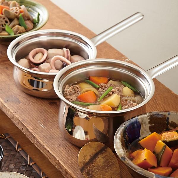 アサヒ軽金属 片手鍋 セット 小鍋 IH ガス 蓋 フタ 深型 浅型 2段調理