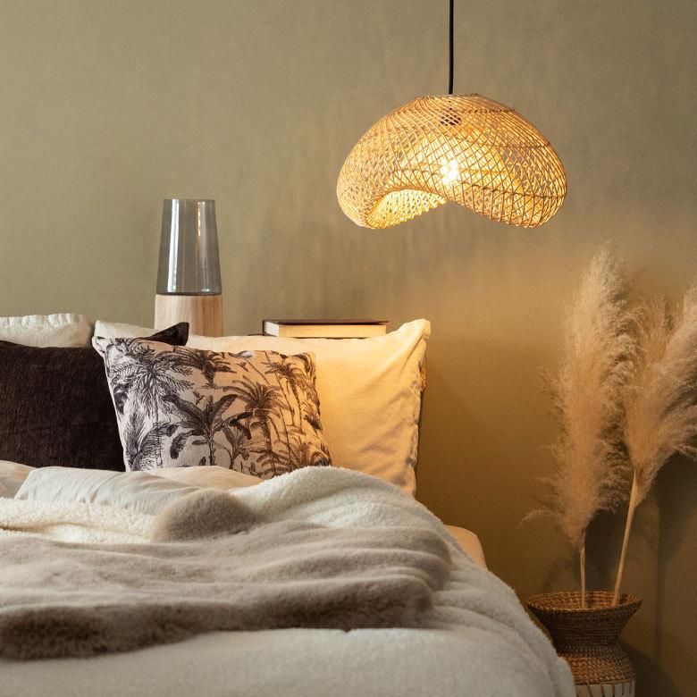 ランプ シェード ペンダント ライト 照明 器具 ラタン 籐 1灯 口金E26