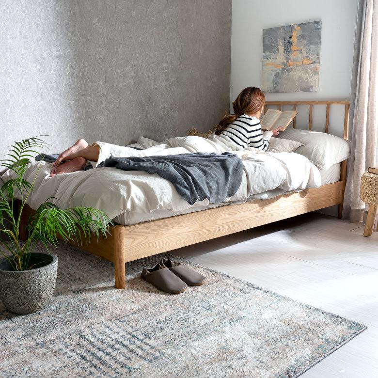 東谷 ベッド シングルベッド 寝具 W 110cm D 203cm ヘッドボード付き