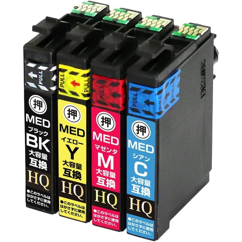 エプソン（EPSON） MED-4CL 純正互換 インクカートリッジ 4色組