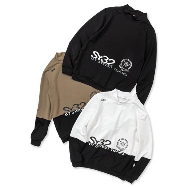 SY32 by SWEET YEARS GOLF メンズ モックネック 長袖シャツ スウィート