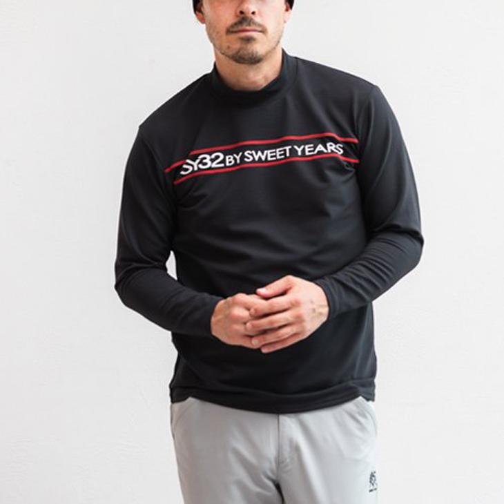 SY32 by SWEET YEARS GOLF メンズ モックネック 長袖シャツ スウィート