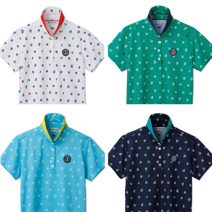 and per se（アンパスィ） 半袖 ポロシャツ レディース ゴルフウェア