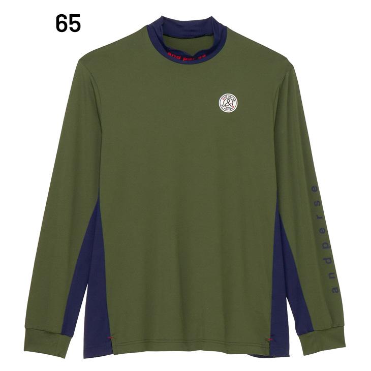 and per se（アンパスィ） 長袖 モックネックシャツ メンズ ゴルフ