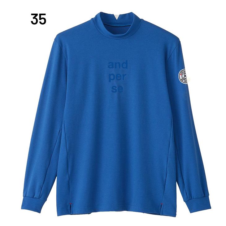 and per se（アンパスィ） モックネックシャツ 長袖 メンズ ゴルフ