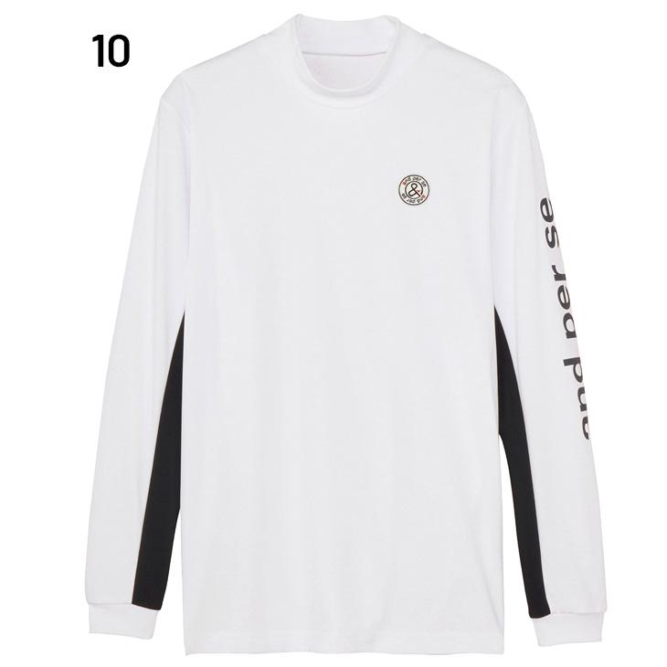 and per se（アンパスィ） 長袖 モックネックシャツ メンズ ゴルフ