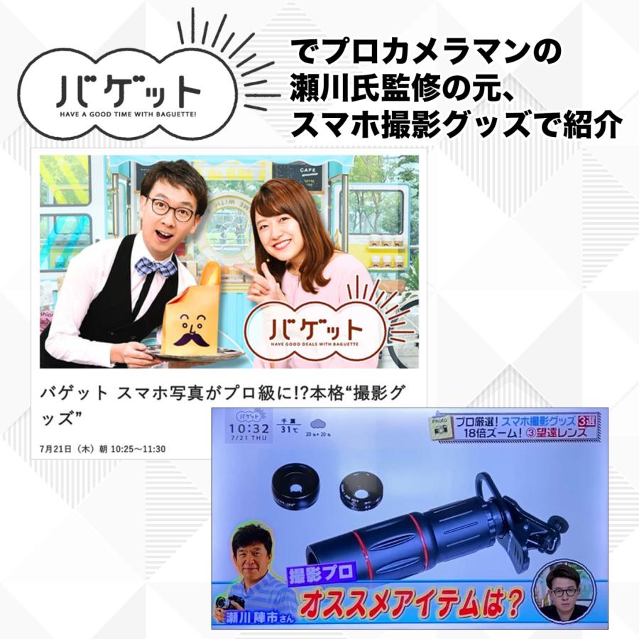 ActyGo スマホレンズ4点セット 高品質HD18X望遠付き ゴリラポッド付き