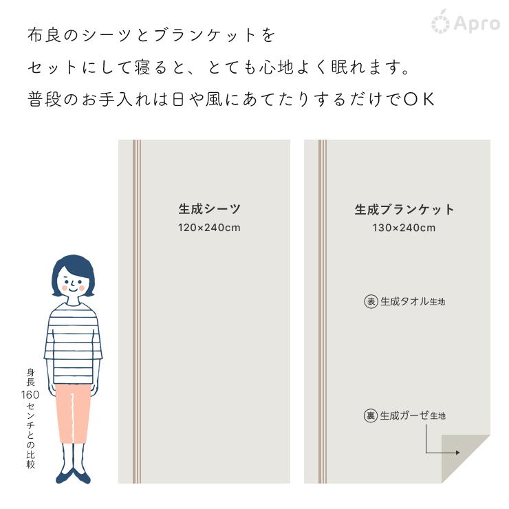 布良 生成 シーツ＆ブランケットお得セット ※布良は発送までに1週間
