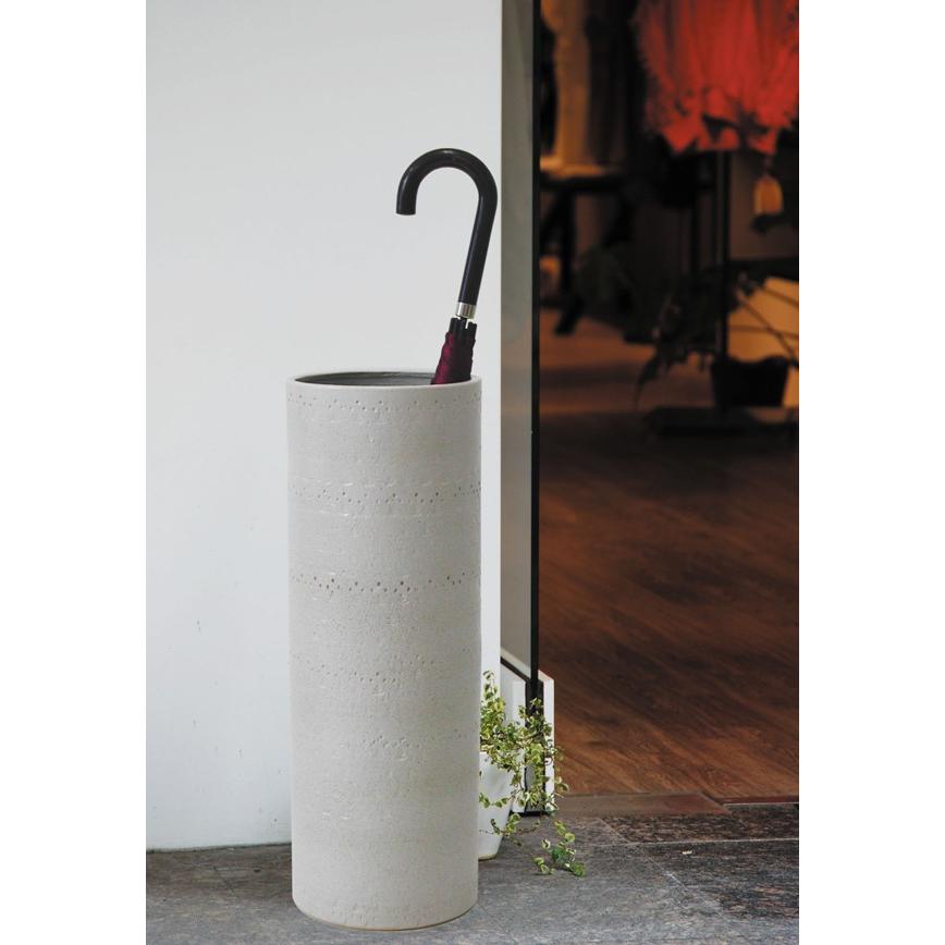 傘立て おしゃれ 外置き 和モダン インテリア 陶器 信楽焼 スリム