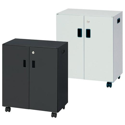 ナカバヤシ 鍵付き扉 書類キャビネット 両開き スチール書庫 2段 収納