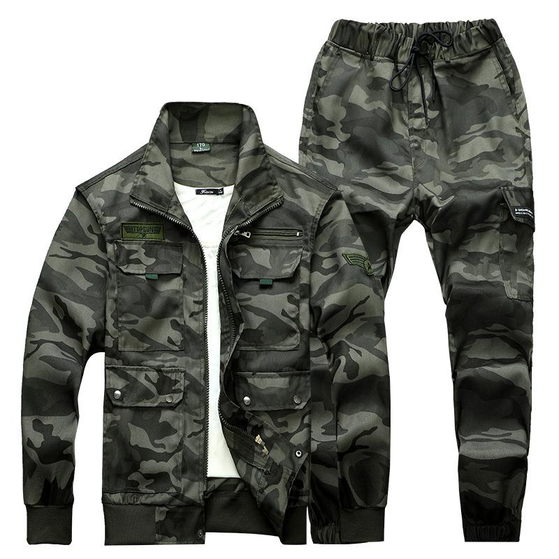 迷彩服 セットアップ メンズ 上下セット 作業服 迷彩柄 カーゴパンツ